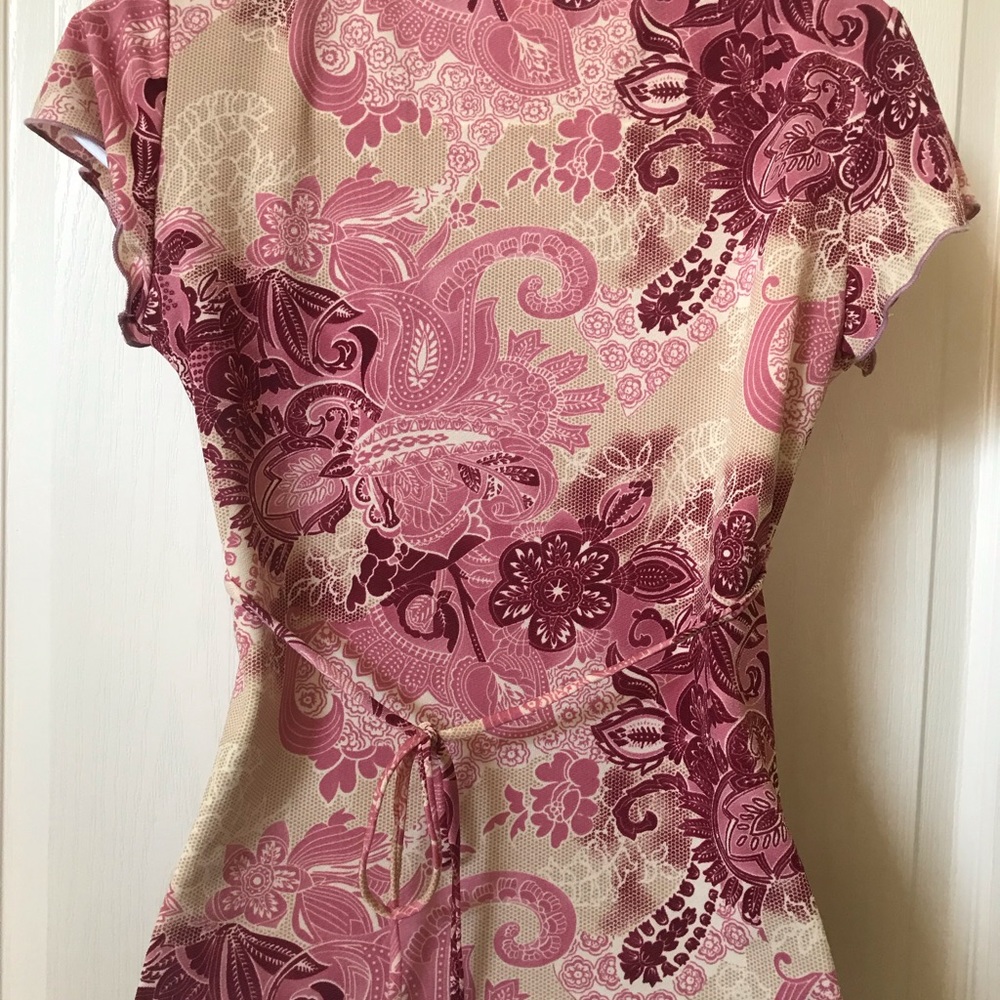 ❌SOLD❌NWT Pink Lace Trim Short Sleeve Top - Picture 8 of 14